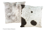 Black and White Cowhide Pillow 20x20 #A50469 by Hudson Hides