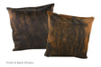 Dark Brindle Cowhide Pillow 20x20 #A50470 by Hudson Hides
