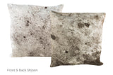 Salt and Pepper Black Cowhide Pillow 20x20 #A50474 by Hudson Hides