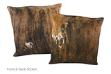 Tricolor Cowhide Pillow 20x20 #A50502 by Hudson Hides