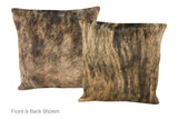 Light Brindle Cowhide Pillow 20x20 #A50504 by Hudson Hides