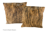 Medium Brindle Cowhide Pillow 20x20 #A50523 by Hudson Hides