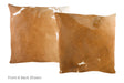Brown and White Cowhide Pillow 20x20 #A50524 by Hudson Hides
