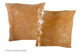 Salt and Pepper Brown Cowhide Pillow 20x20 #A50527 by Hudson Hides