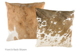 Caramel Cowhide Pillow 20x20 #A50530 by Hudson Hides