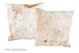 Salt and Pepper Brown Cowhide Pillow 20x20 #A50531 by Hudson Hides
