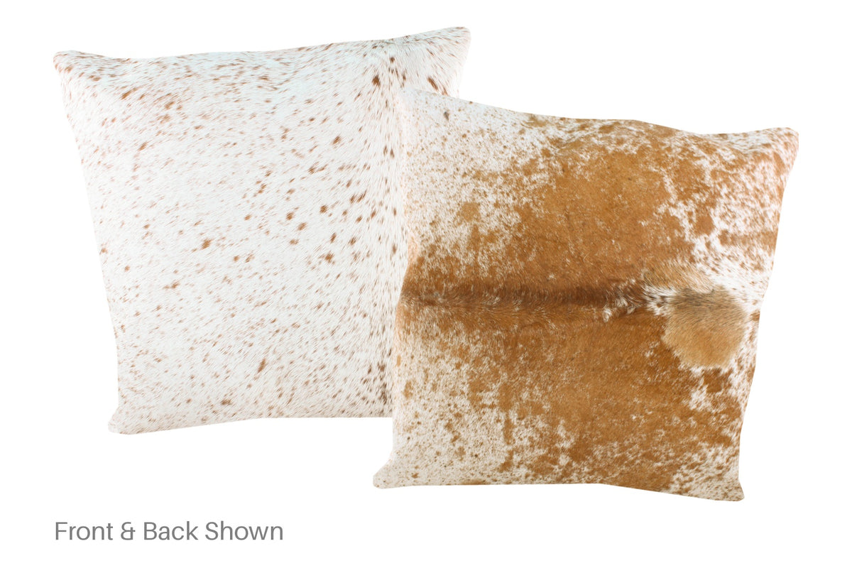 Salt and Pepper Brown Cowhide Pillow #A50533