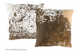 Salt and Pepper Brown Cowhide Pillow 20x20 #A50535 by Hudson Hides