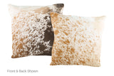 Salt and Pepper Brown Cowhide Pillow 20x20 #A50537 by Hudson Hides
