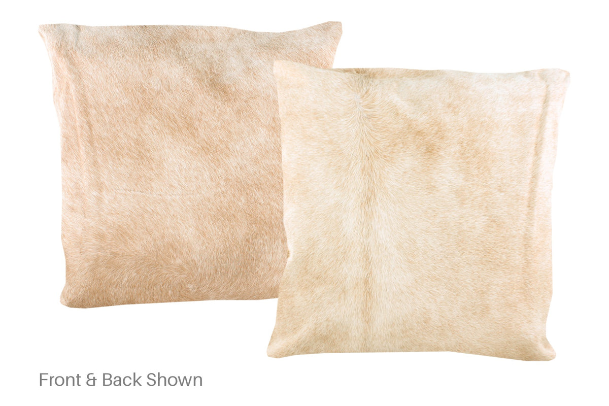 Beige Cowhide Pillow #A50538