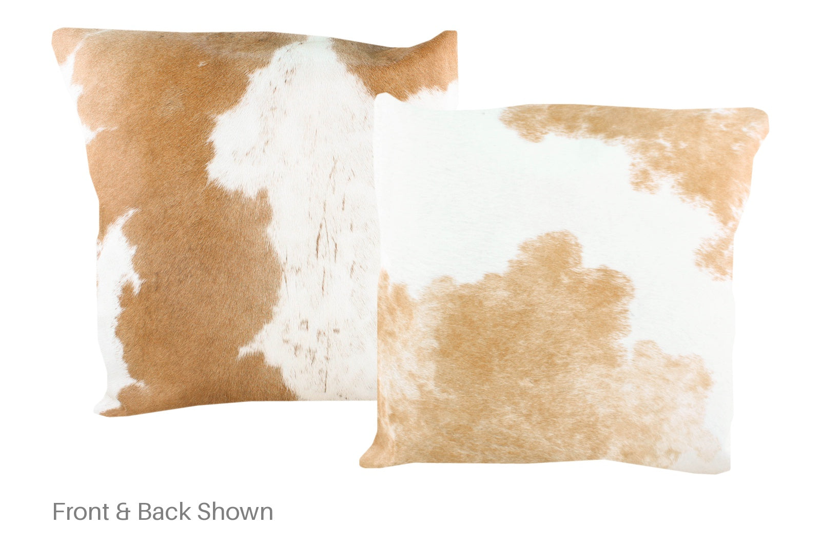 Beige and White Cowhide Pillow #A50540