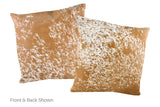 Salt and Pepper Brown Cowhide Pillow 20x20 #A50542 by Hudson Hides