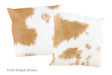 Beige and White Cowhide Pillow 20x20 #A50543 by Hudson Hides