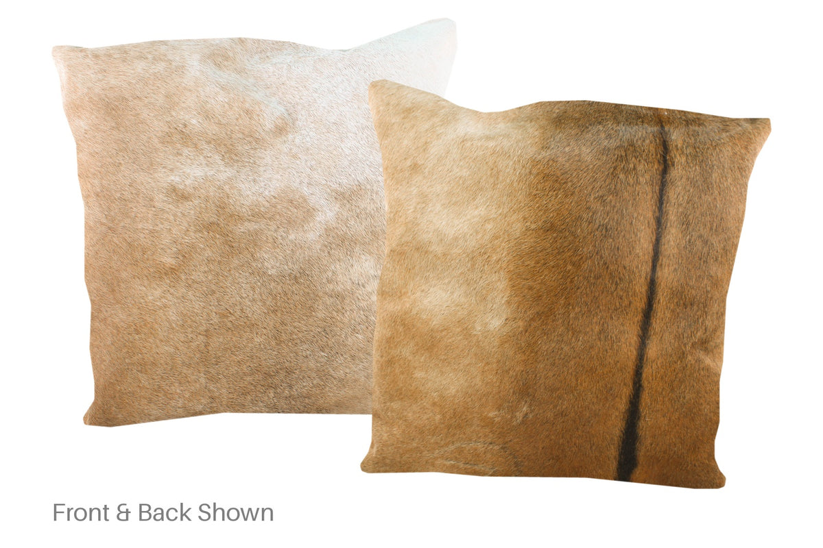 Caramel Cowhide Pillow #A50546