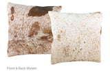 Salt and Pepper Brown Cowhide Pillow 20x20 #A50553 by Hudson Hides