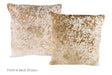 Salt and Pepper Brown Cowhide Pillow 20x20 #A50557 by Hudson Hides
