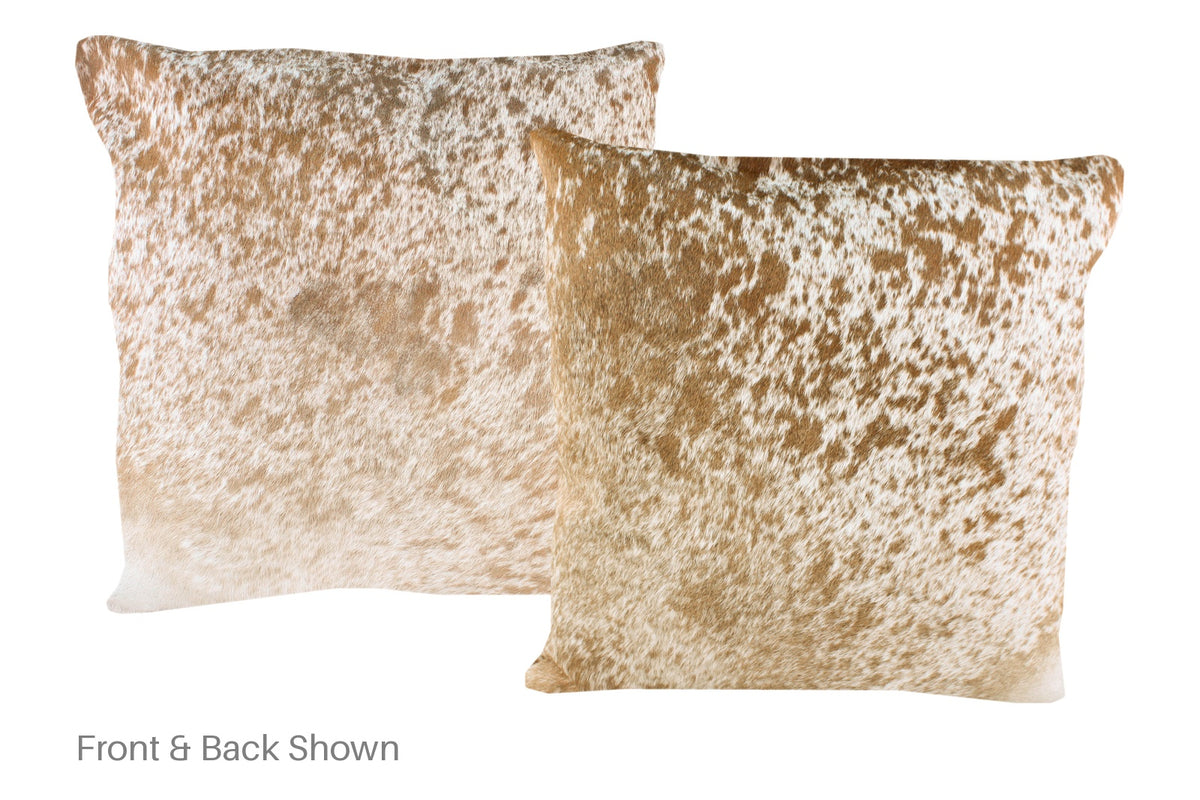 Salt and Pepper Brown Cowhide Pillow #A50557
