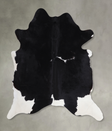 Black and White X-Large Brazilian Cowhide Rug 6'6"H x 6'5"W #A5056 by Hudson Hides