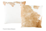 Beige and White Cowhide Pillow 20x20 #A50560 by Hudson Hides