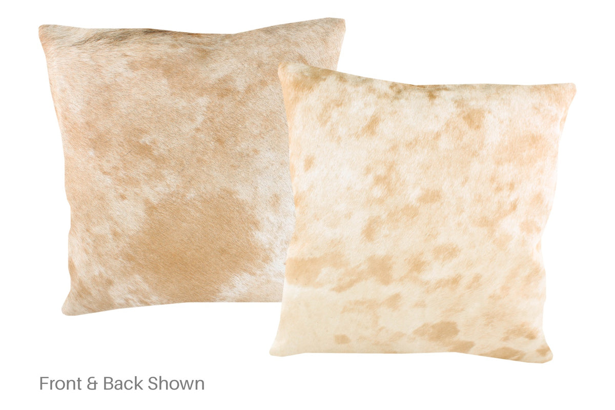 Beige Cowhide Pillow #A50562