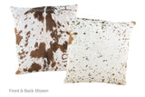 Salt and Pepper Brown Cowhide Pillow 20x20 #A50566 by Hudson Hides