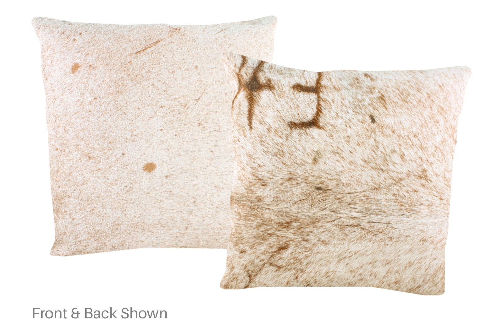 Salt and Pepper Brown Cowhide Pillow #A50567