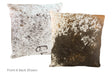 Salt and Pepper Brown Cowhide Pillow 20x20 #A50568 by Hudson Hides