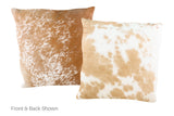 Beige and White Cowhide Pillow 20x20 #A50572 by Hudson Hides