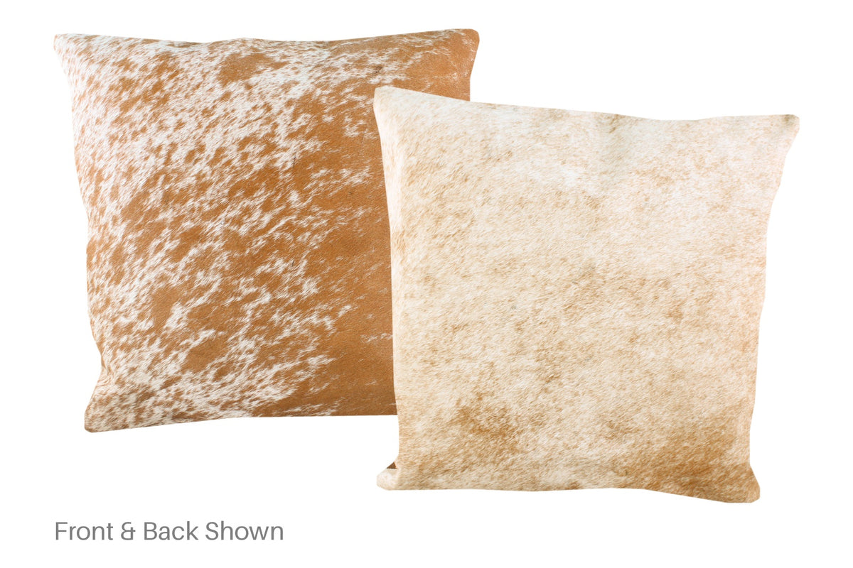 Salt and Pepper Brown Cowhide Pillow #A50573