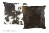 Black and White Cowhide Pillow 16x16 #A50575 by Hudson Hides