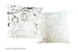 Salt and Pepper Black Cowhide Pillow 16x16 #A50576 by Hudson Hides