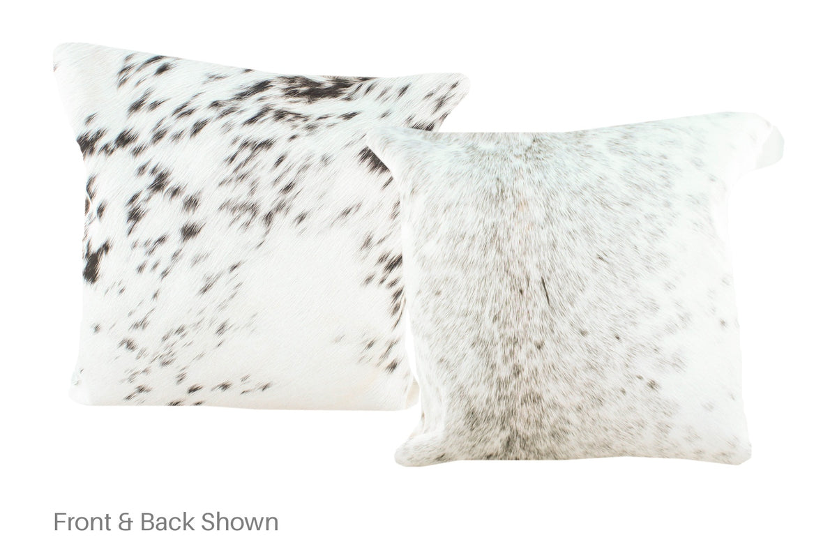 Salt and Pepper Black Cowhide Pillow #A50576