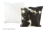 Black and White Cowhide Pillow 16x16 #A50577 by Hudson Hides