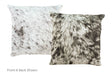 Salt and Pepper Black Cowhide Pillow 16x16 #A50578 by Hudson Hides