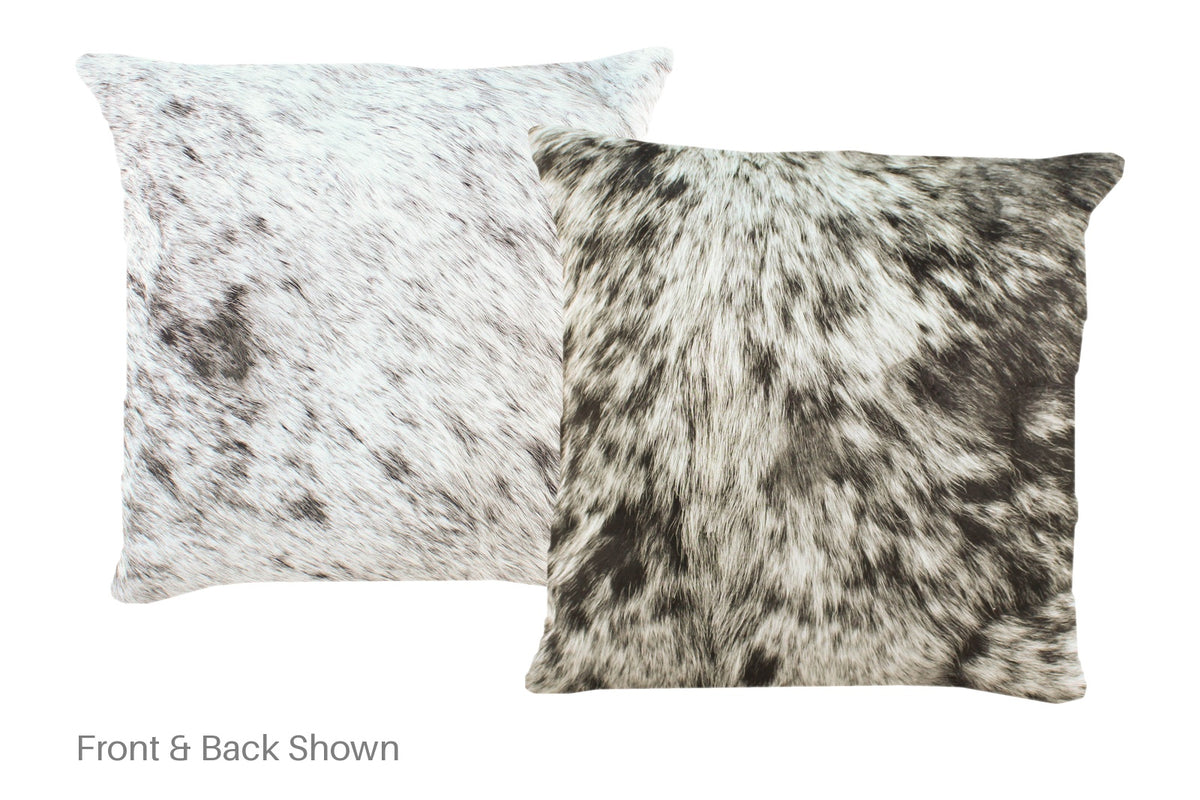Salt and Pepper Black Cowhide Pillow #A50578