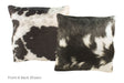 Black and White Cowhide Pillow 16x16 #A50579 by Hudson Hides