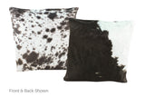 Black and White Cowhide Pillow 16x16 #A50580 by Hudson Hides
