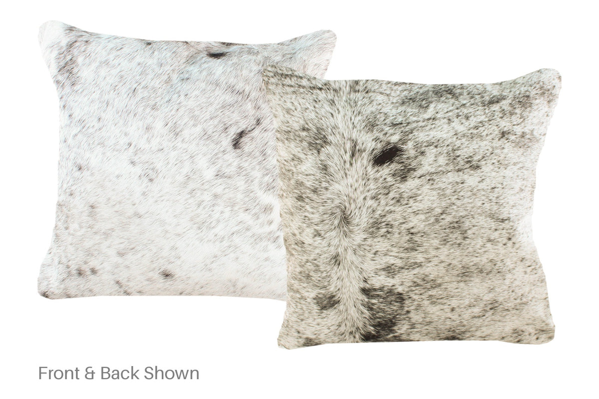Salt and Pepper Black Cowhide Pillow #A50581