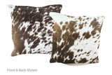 Salt and Pepper Black Cowhide Pillow 16x16 #A50583 by Hudson Hides