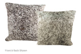 Salt and Pepper Black Cowhide Pillow 16x16 #A50584 by Hudson Hides