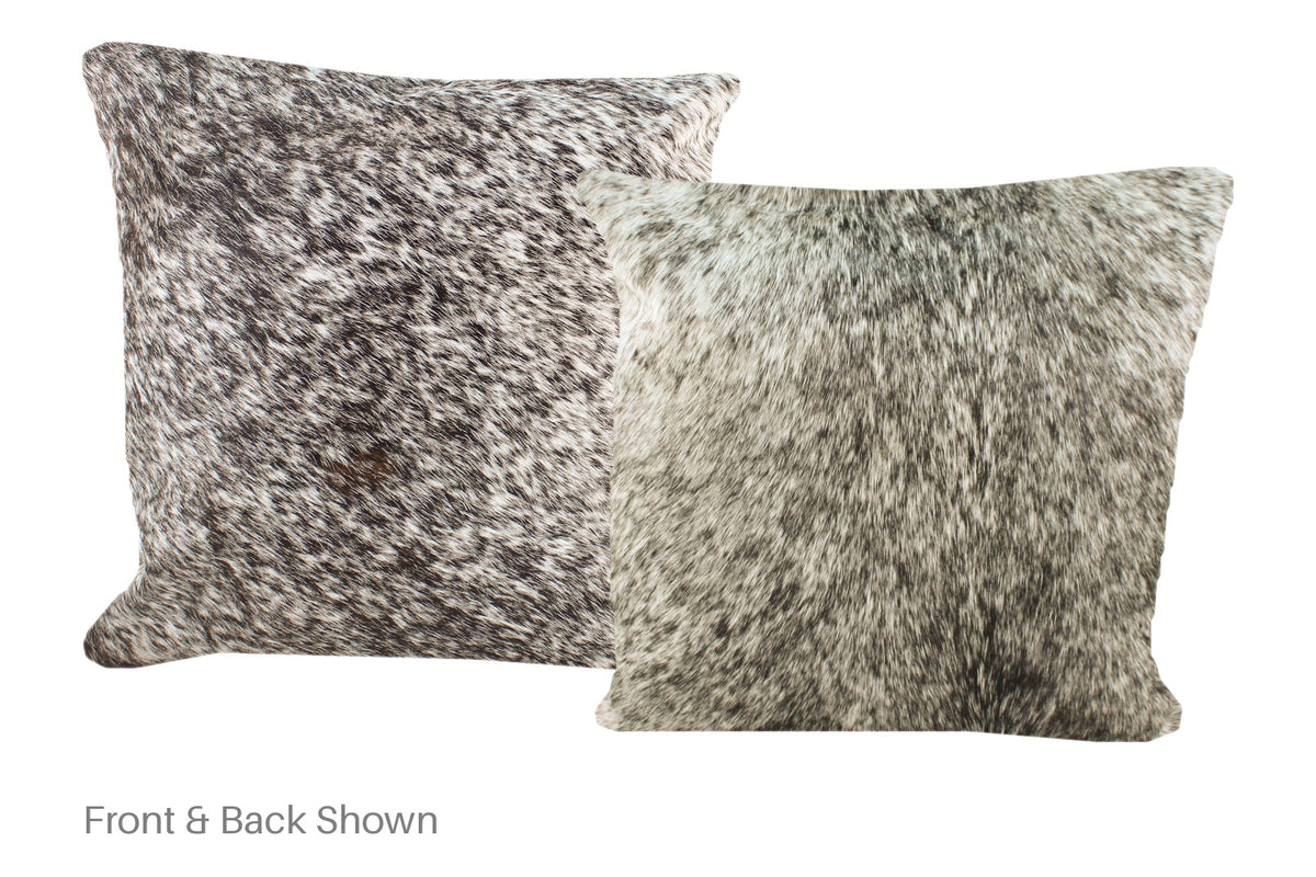Salt and Pepper Black Cowhide Pillow #A50584