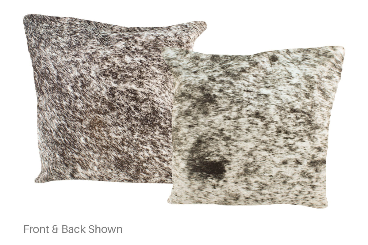 Salt and Pepper Black Cowhide Pillow #A50585