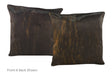 Dark Brindle Cowhide Pillow 16x16 #A50589 by Hudson Hides