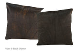 Chocolate Cowhide Pillow 16x16 #A50592 by Hudson Hides
