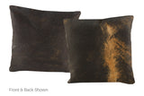 Dark Brindle Cowhide Pillow 16x16 #A50595 by Hudson Hides