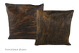 Dark Brindle Cowhide Pillow 16x16 #A50604 by Hudson Hides