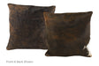 Dark Brindle Cowhide Pillow 16x16 #A50605 by Hudson Hides