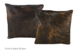 Dark Brindle Cowhide Pillow 16x16 #A50606 by Hudson Hides