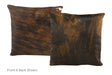 Dark Brindle Cowhide Pillow 16x16 #A50607 by Hudson Hides