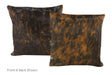 Dark Brindle Cowhide Pillow 16x16 #A50609 by Hudson Hides